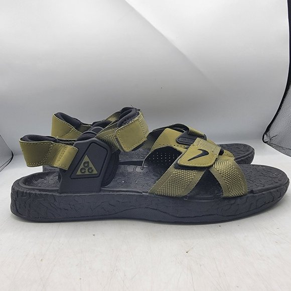 Nike ACG Air Deschutz Mens 11 Pilgrim Black Green Sandals Outdoor DO8951-300 - Picture 7 of 14